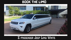 8 Passenger Jeep Limo White