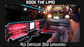 Red Chrysler Limousines for Wedding Service